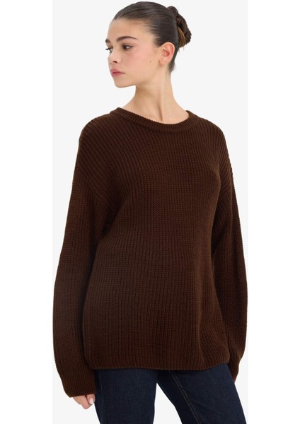 Regular Fit Bisiklet Yaka Selanik Kumaş Triko Kazak H6905AZ25WN modelleri