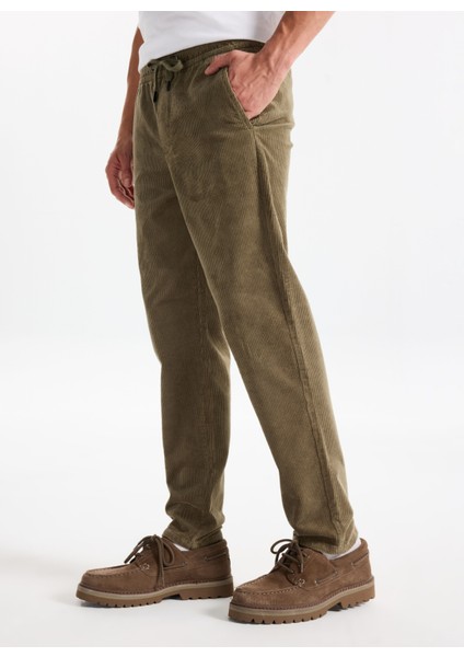 Normal Yağ Yeşili Erkek Chino Pantolon Onslınus Tap Corduroy 0185 Pant Noo modelleri