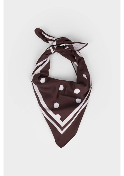 Kadın Puantiyeli Saten Fular G6761AX25WN