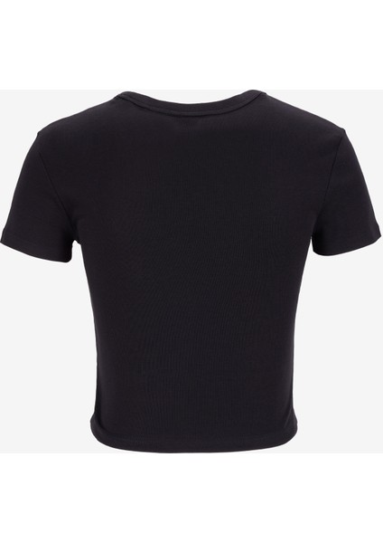 Siyah Kadın Bisiklet Yaka Normal Kalıp T-Shirt 50539132 modelleri