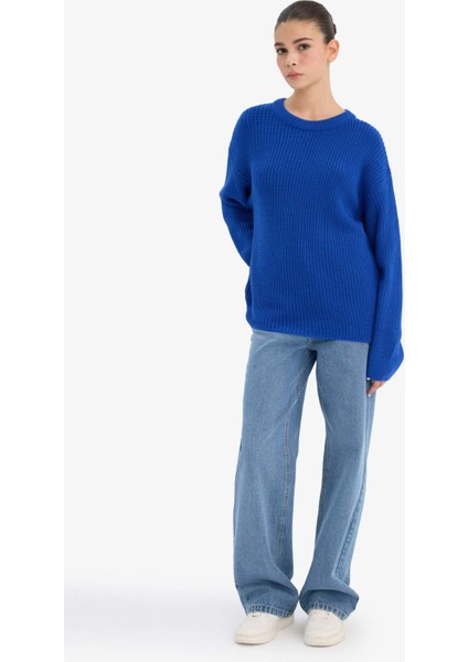 Regular Fit Bisiklet Yaka Selanik Kumaş Triko Kazak H6905AZ25WN fiyatları