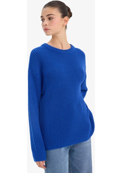 Regular Fit Bisiklet Yaka Selanik Kumaş Triko Kazak H6905AZ25WN modelleri