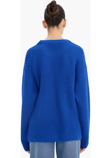 Regular Fit Bisiklet Yaka Selanik Kumaş Triko Kazak H6905AZ25WN indirimleri