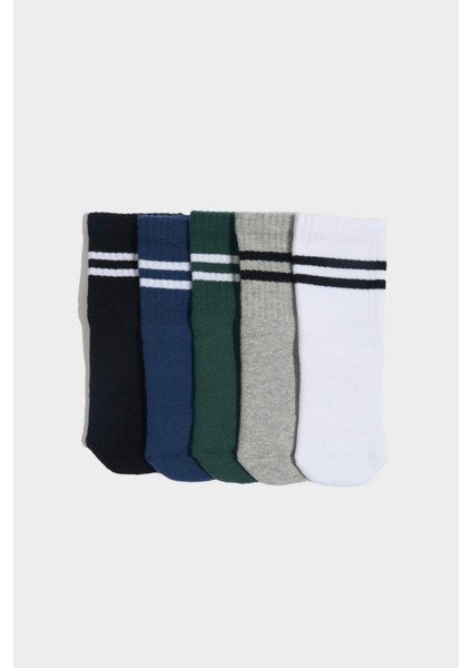 Erkek Bebek Kaydırmaz Taban 5'li Pamuklu Havlu Çorap G5272A5NS