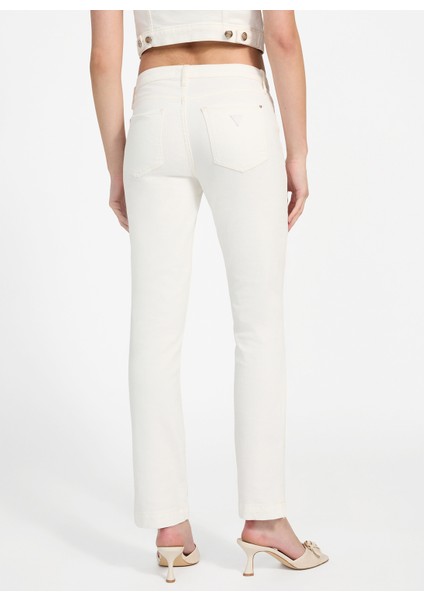 Yüksek Bel Skinny Paça Slim Fit Krem Kadın Denim Pantolon Audrey Kadın Slim Fit Jean fırsatları