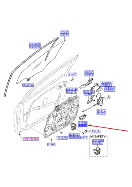 Kapı Kolu I-30 2012-2016 Ön-Arka Iç (Oem NO:82620A6010)