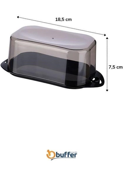 Buffer® Kilitli Plastik Kapaklı Kahvaltılık Tereyağlık Peynirlik Erzak Saklama Kabı AP-9428 indirimleri