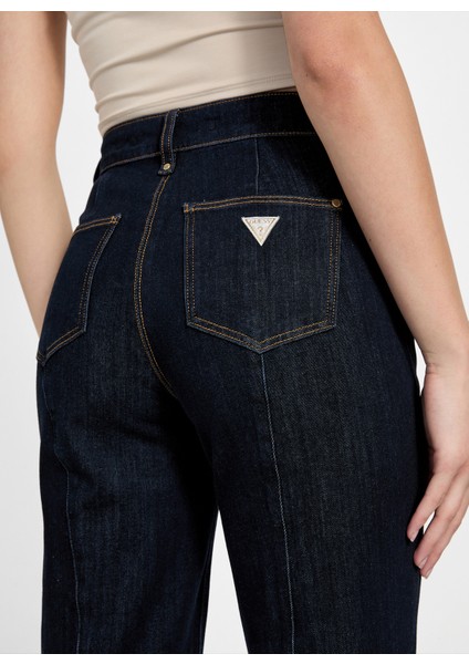 Yüksek Bel Ispanyol Paça Skinny Fit Lacivert Kadın Denim Pantolon New Faye Kadın Modal Karışımlı Skin fırsatları