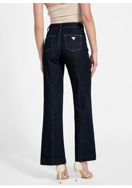 Yüksek Bel Ispanyol Paça Skinny Fit Lacivert Kadın Denim Pantolon New Faye Kadın Modal Karışımlı Skin indirimleri