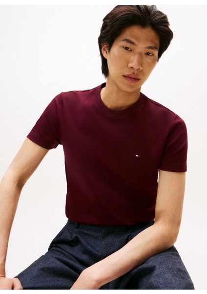 Bisiklet Yaka Kırmızı Erkek T-Shirt MW0MW33202XIH_LUXURY Interlock Tee modelleri