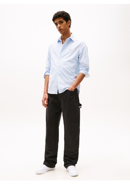 Normal Bel Relaxed Siyah Erkek Chino Pantolon DM0DM21703BDS Tjm Jaımıe Carpenter