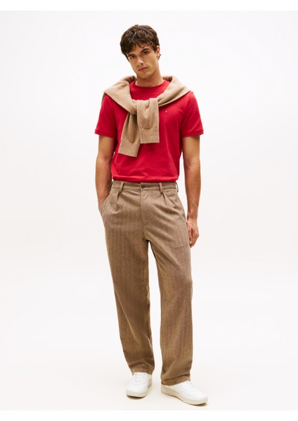 Bisiklet Yaka Kırmızı Erkek T-Shirt MW0MW41498XLD_RWB Pıque Tee