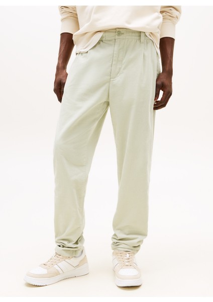 Lastikli Bel Relaxed Açık Yeşil Erkek Chino Pantolon DM0DM21702M1C Tjm Isaac Lıght Cord fiyatları
