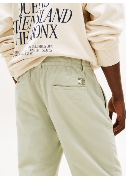 Lastikli Bel Relaxed Açık Yeşil Erkek Chino Pantolon DM0DM21702M1C Tjm Isaac Lıght Cord modelleri