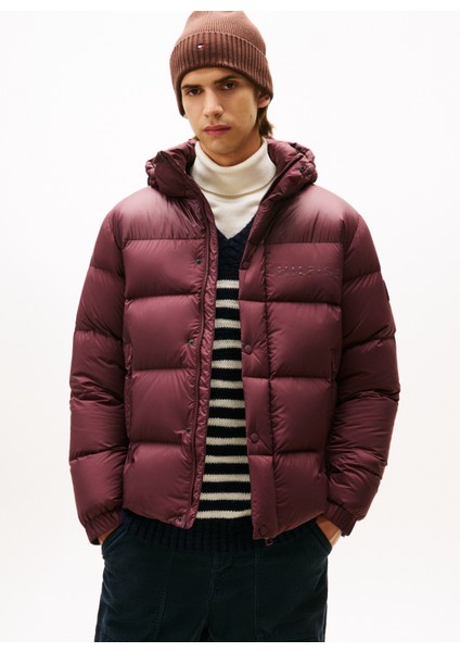 Kırmızı Erkek Mont MW0MW40613XIH_MIX Down Hooded Puffe fiyatları