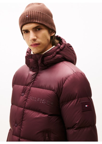 Kırmızı Erkek Mont MW0MW40613XIH_MIX Down Hooded Puffe modelleri