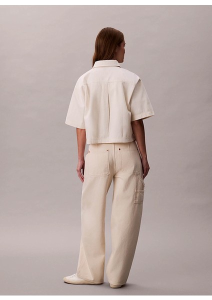 Standart Gömlek Yaka Düz Beyaz Kadın Gömlek LV047C775GASN indirimleri