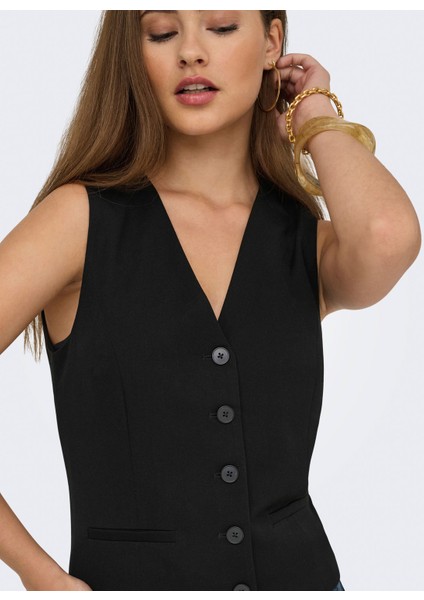 Siyah Kadın Yelek Onlırıs-Hattıe Waıstcoat Tlr Noos fırsatları