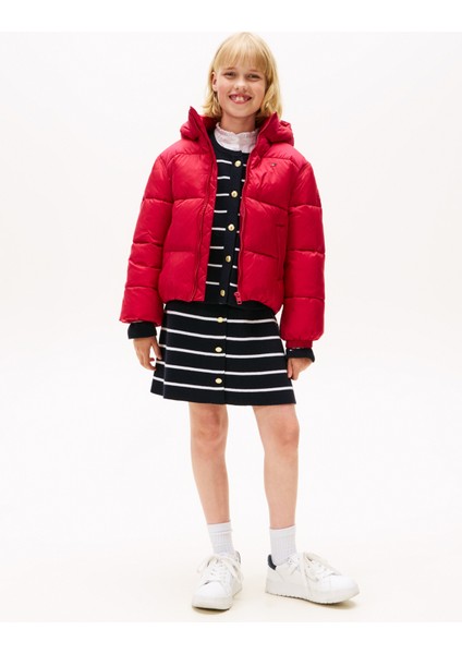 Koyu Kırmızı Kız Çocuk Şişme Mont KG0KG08759XJP