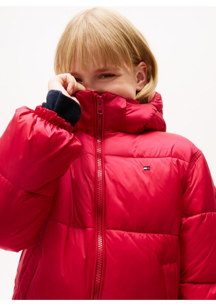 Koyu Kırmızı Kız Çocuk Şişme Mont KG0KG08759XJP modelleri