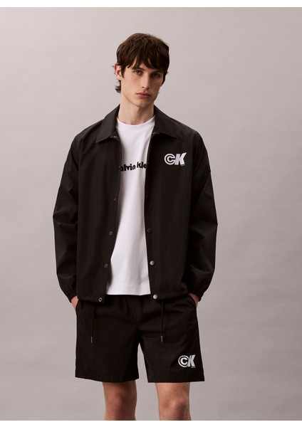 Classic Fit Siyah Erkek Şort LV04RC601GUB1 Nylon Logo Drawstrıng fiyatları