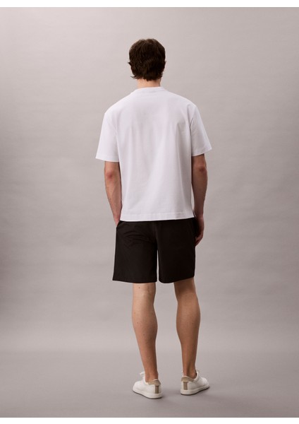 Classic Fit Siyah Erkek Şort LV04RC601GUB1 Nylon Logo Drawstrıng indirimleri