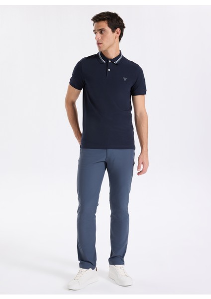 Düz Lacivert Erkek Polo T-Shirt M5YP66J1314-G7V2 Nolan Erkek Slim F fiyatları