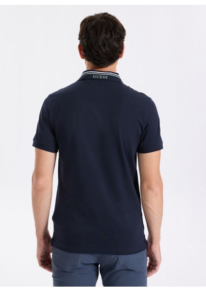 Düz Lacivert Erkek Polo T-Shirt M5YP66J1314-G7V2 Nolan Erkek Slim F indirimleri