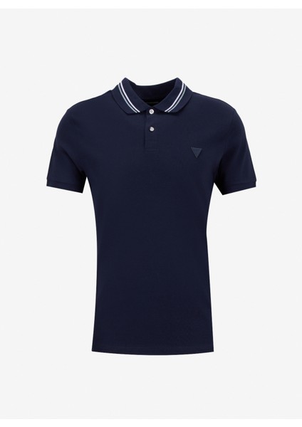 Düz Lacivert Erkek Polo T-Shirt M5YP66J1314-G7V2 Nolan Erkek Slim F