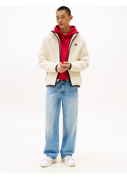 Bej Erkek Sweatmont DM0DM19224ACH Tjm Reg Badge Teddy Z