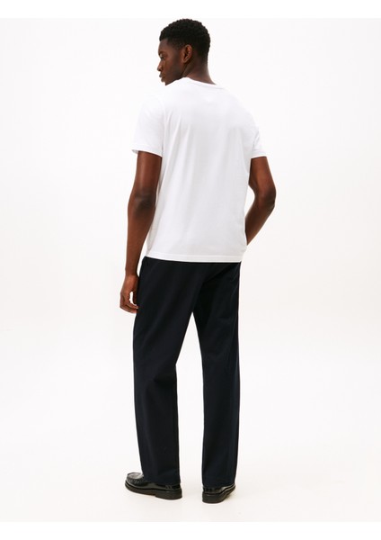 Bisiklet Yaka Beyaz Erkek T-Shirt MW0MW40024YBR_RWB Crest Tee fırsatları