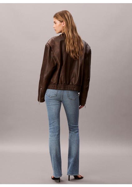 Yüksek Bel Düz Paça Skinny Fit Mavi Kadın Denim Pantolon LV047D733GYYC indirimleri