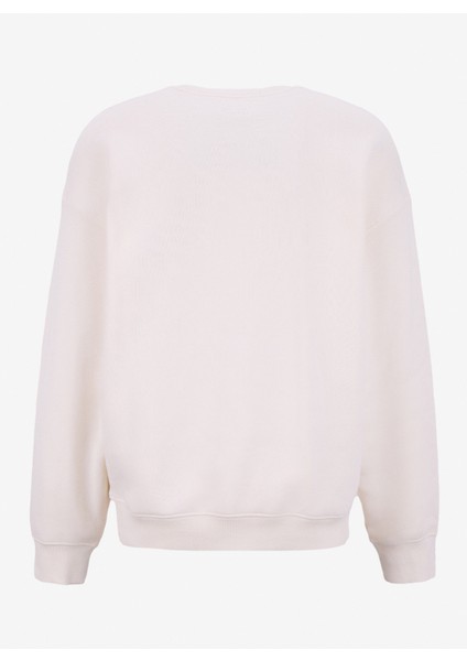 Bisiklet Yaka Ekru Erkek Sweatshırt M5BQ23K9V31-G054 Guess Jeans Erkek