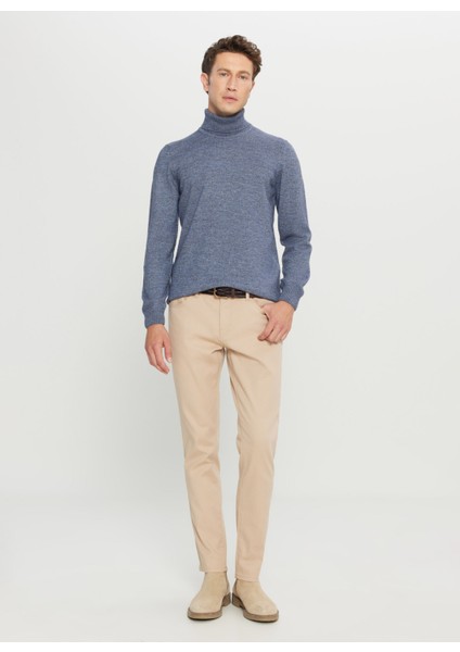 Normal Bel Normal Paça Slim Fit Bej Erkek Pantolon ACE001261455_BEJ