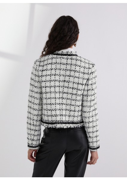 Standart Siyah - Beyaz Kadın Ceket A3W14038 fırsatları