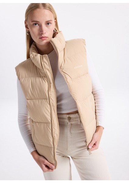 Bej Kadın Yelek Gj Reg Lenght Kadın Yelek modelleri