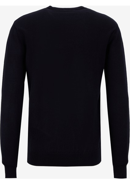 Bisiklet Yaka Standart Düz Siyah Erkek Kazak M5YR08Z3FC2-JBLK Hervey Erkek Triko