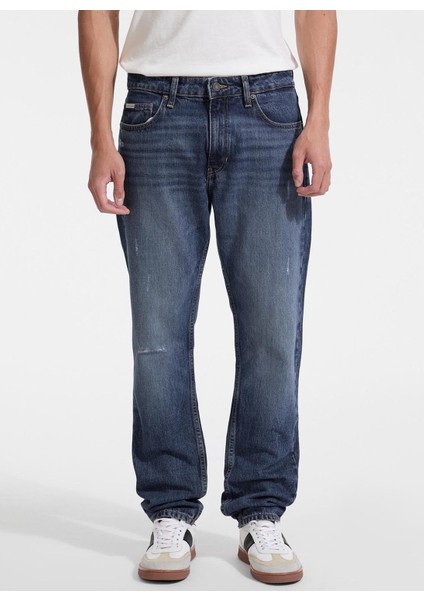 Normal Bel Slim Fit Lacivert Erkek Denim Pantolon M5YA1CD5MK1-GDAR Guess Jeans Erkek fiyatları