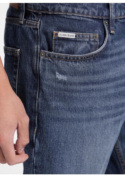 Normal Bel Slim Fit Lacivert Erkek Denim Pantolon M5YA1CD5MK1-GDAR Guess Jeans Erkek modelleri