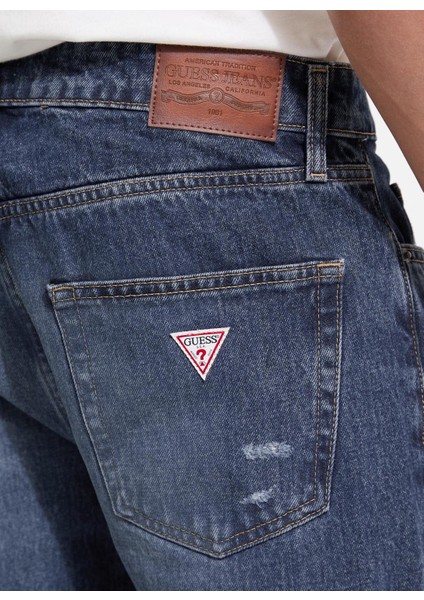 Normal Bel Slim Fit Lacivert Erkek Denim Pantolon M5YA1CD5MK1-GDAR Guess Jeans Erkek fırsatları