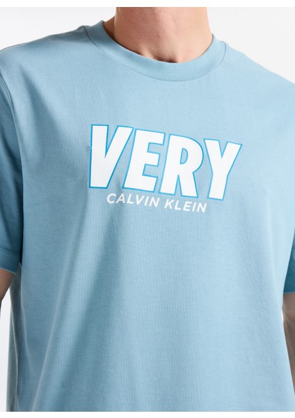 Bisiklet Yaka Baskılı Mavi Erkek T-Shirt LV04RD800GCJQ Ss 20S Sn Very Graphı fırsatları