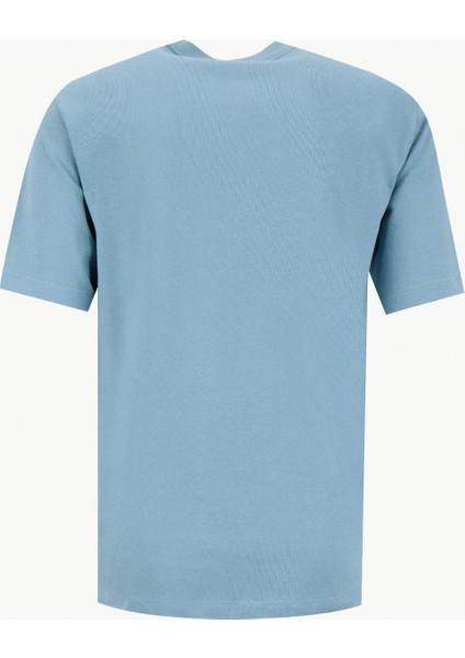 Bisiklet Yaka Baskılı Mavi Erkek T-Shirt LV04RD800GCJQ Ss 20S Sn Very Graphı