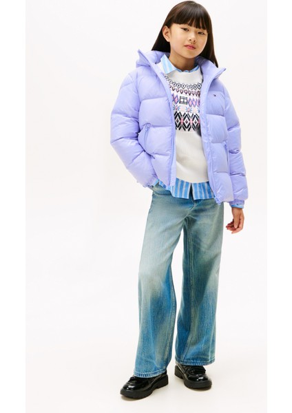 Lila Kız Çocuk Şişme Mont KG0KG08758C5Z
