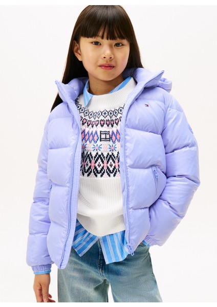 Lila Kız Çocuk Şişme Mont KG0KG08758C5Z fiyatları