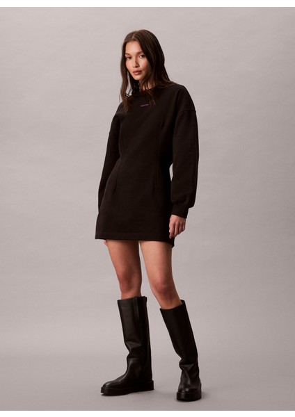 Dik Yaka Düz Siyah Kısa Kadın Elbise LV047D227GUB1 fiyatları
