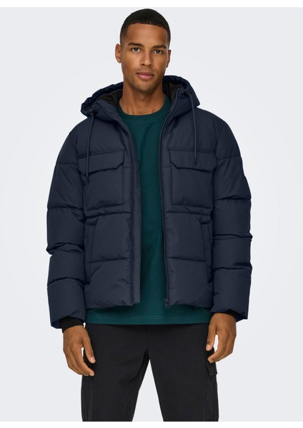 Koyu Lacivert Erkek Mont Onselıjah Pckt. Hood Jacket Otw Noo