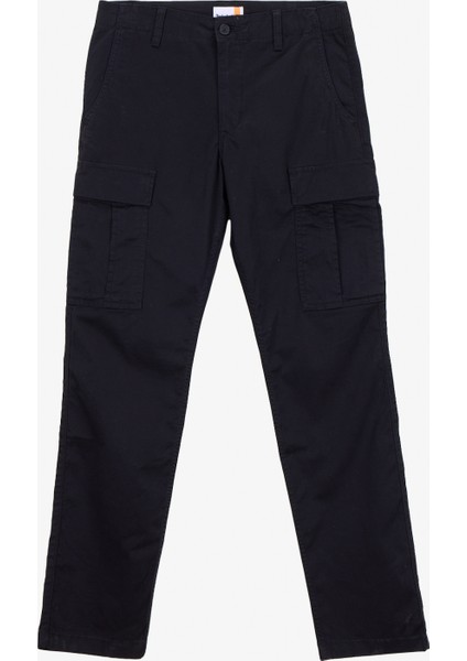 TB0A2PG90011-BROOKLINE Cargo Pant Siyah Normal Bel Straight Paça Regular Fit Düz Erkek Outdoor Pantolonu