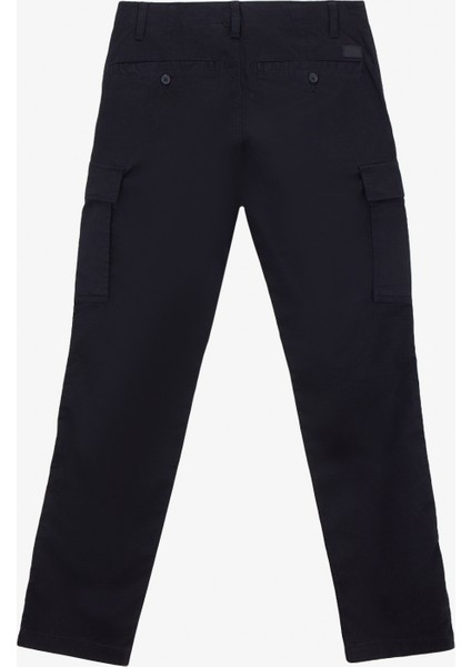 TB0A2PG90011-BROOKLINE Cargo Pant Siyah Normal Bel Straight Paça Regular Fit Düz Erkek Outdoor Pantolonu