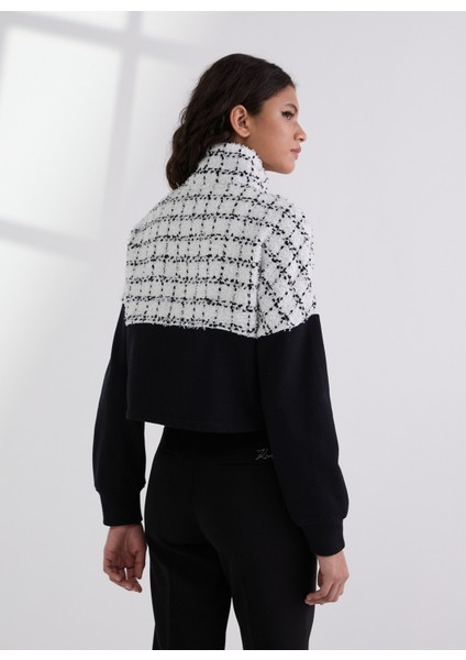 Standart Siyah - Beyaz Kadın Ceket A3W20005 fırsatları