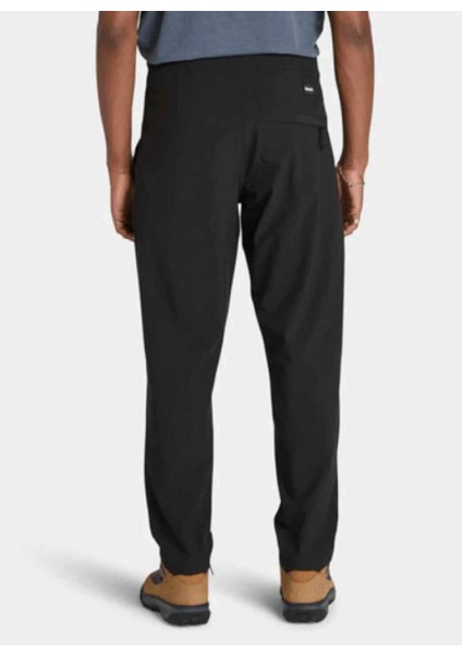 TB0A2QCS0011-QUICK-DRY Stretch Pant Siyah Normal Bel Lastikli Paça Regular Fit Düz Erkek Outdoor Pantolonu fırsatları